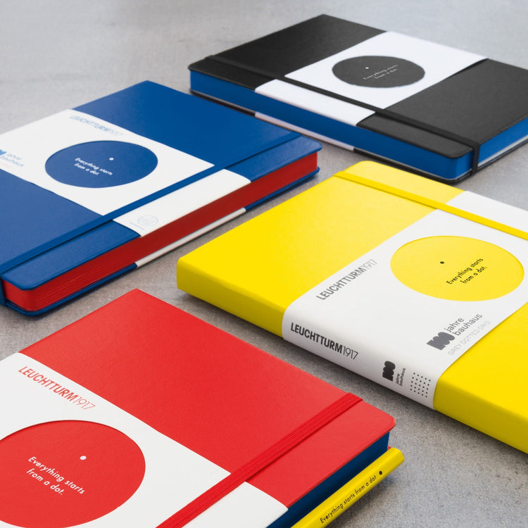 Leuchtturm1917 Bauhaus 100精装A5中号笔记本柠檬色