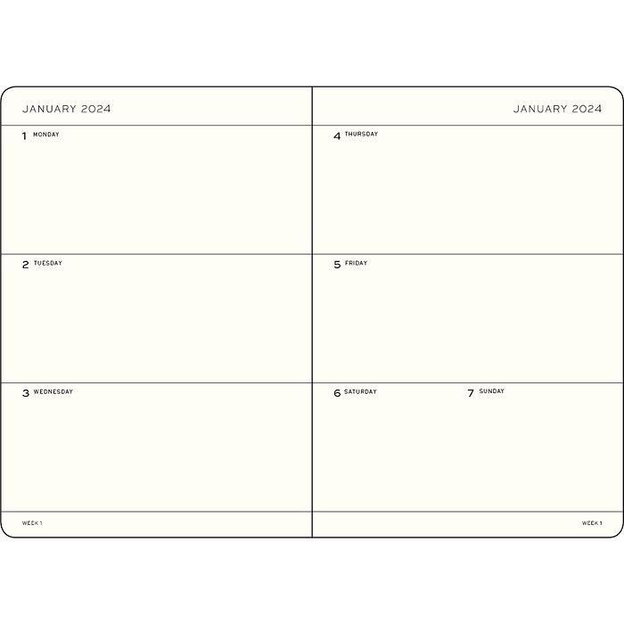 Leuchtturm1917 Weekly Planner Medium A5 2024 With Booklet, Lilac