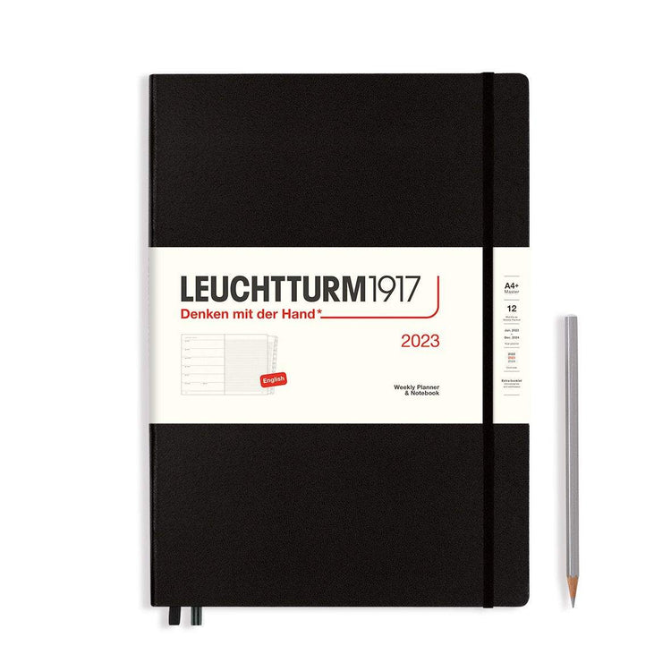 Leuchtturm1917 A5 Medium Weekly Planner & Notebook 2023 Black