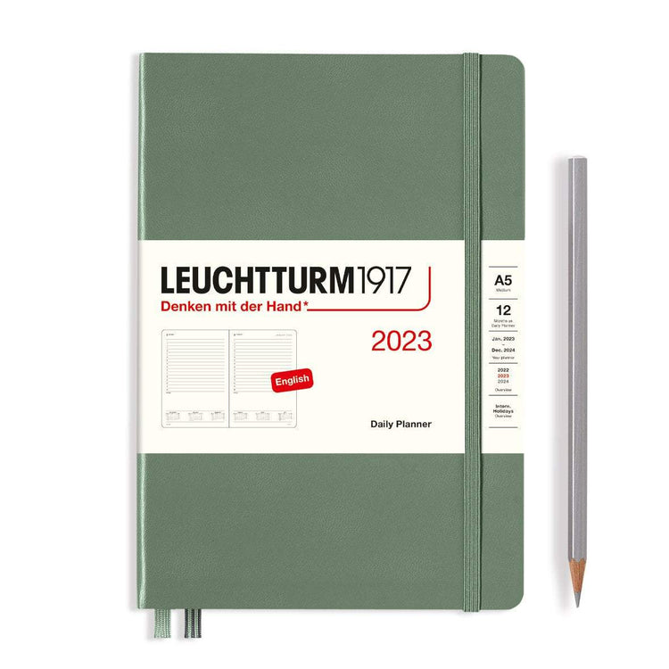 Leuchtturm1917 A5 Medium Daily Planner 2023 Olive