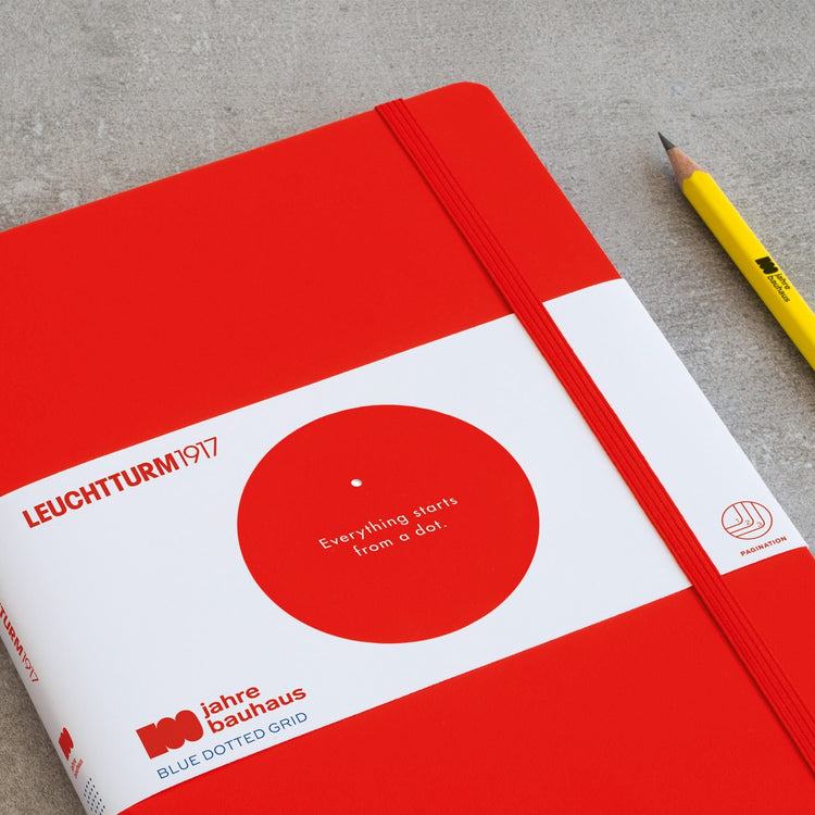 Leuchtturm1917 Bauhaus 100 Hardcover A5 Medium Notebook Red
