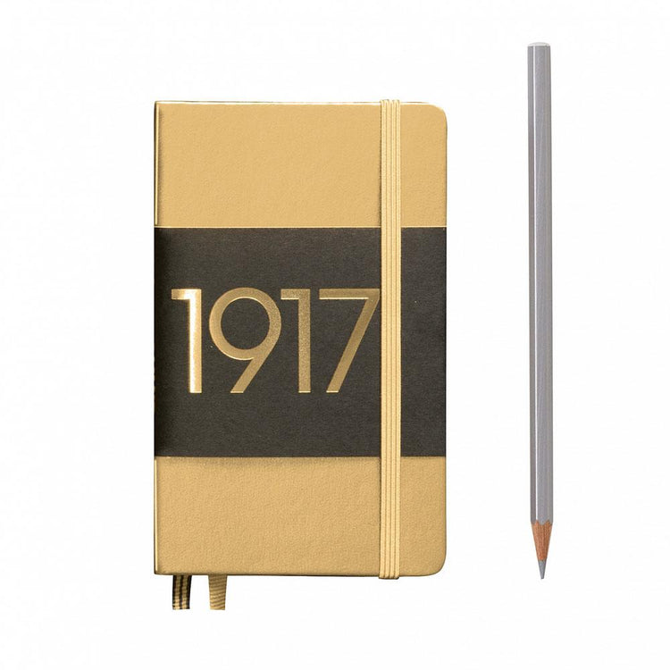 Leuchtturm1917 金属版 A6 袖珍笔记本金色 - 点状