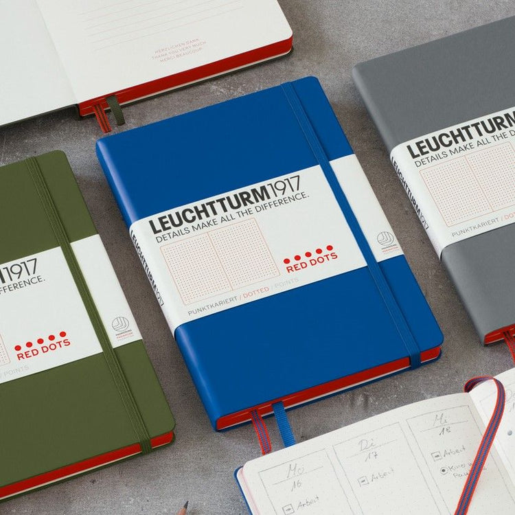 Leuchtturm1917 A5 Medium Red Dots Edition Notebook Army
