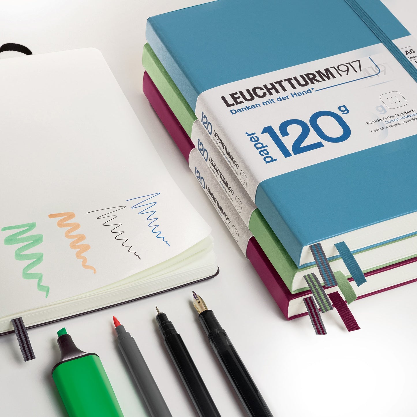 Leuchtturm1917 120G A5 Medium Edition Hardcover Notebook - Black / Dotted