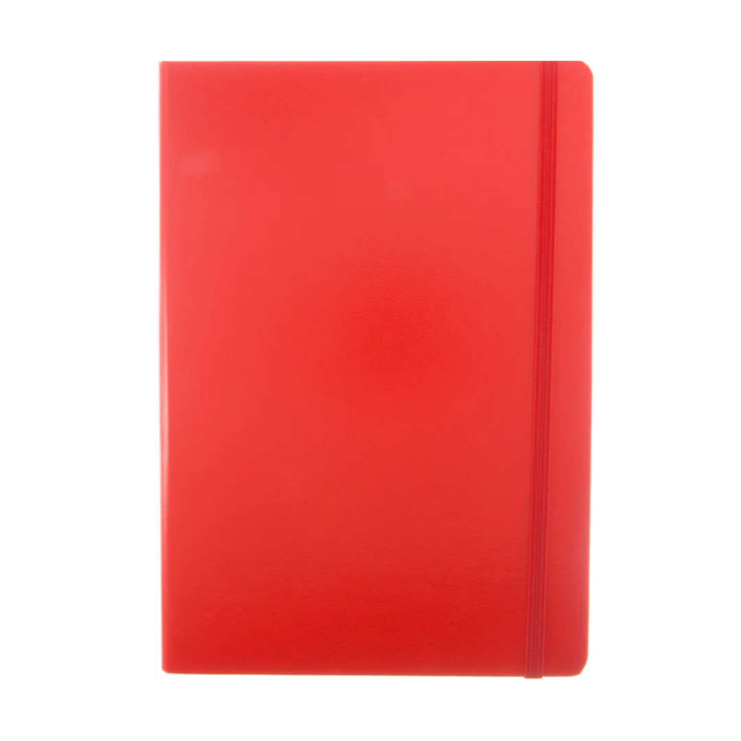 Leuchtturm1917 Kulit Keras A5 Notebook Sederhana Merah - Biasa