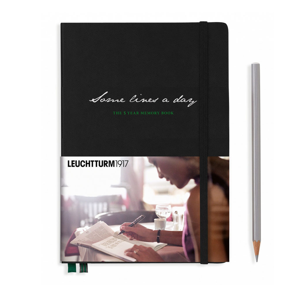 Leuchtturm1917 Some Lines A Day A5 Medium Hardcover Notebook - Black