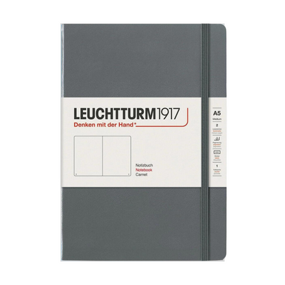 Leuchtturm1917 A5 Medium Hardcover Notebook - Anthracite / Dotted