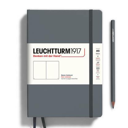 Leuchtturm1917 精装 A5 中号笔记本无烟煤色 - 普通色