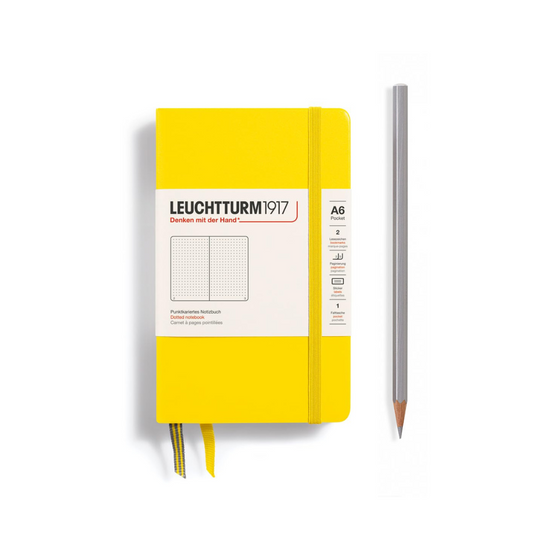 Leuchtturm1917 A6 Pocket Hardcover Notebook - Lemon / Dotted