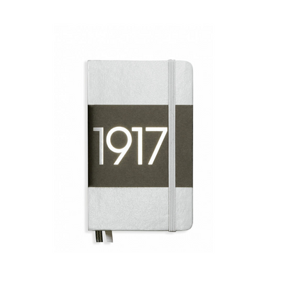 Leuchtturm1917 Metallic Edition A6 Pocket Hardcover Notebook - Plain / Silver