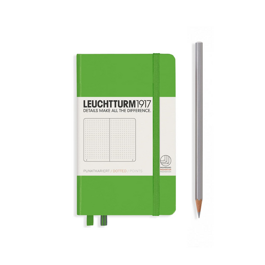 Leuchtturm1917 A6 Pocket Hardcover Notebook - Fresh Green / Dotted
