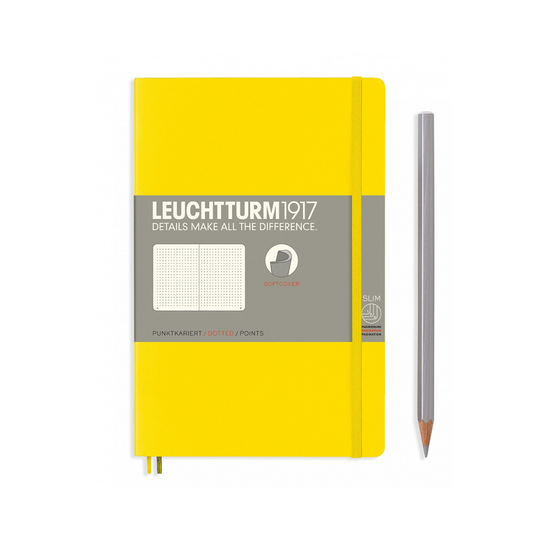 Leuchtturm1917 Kulit lembut B6+ Notebook Lemon - Bertitik