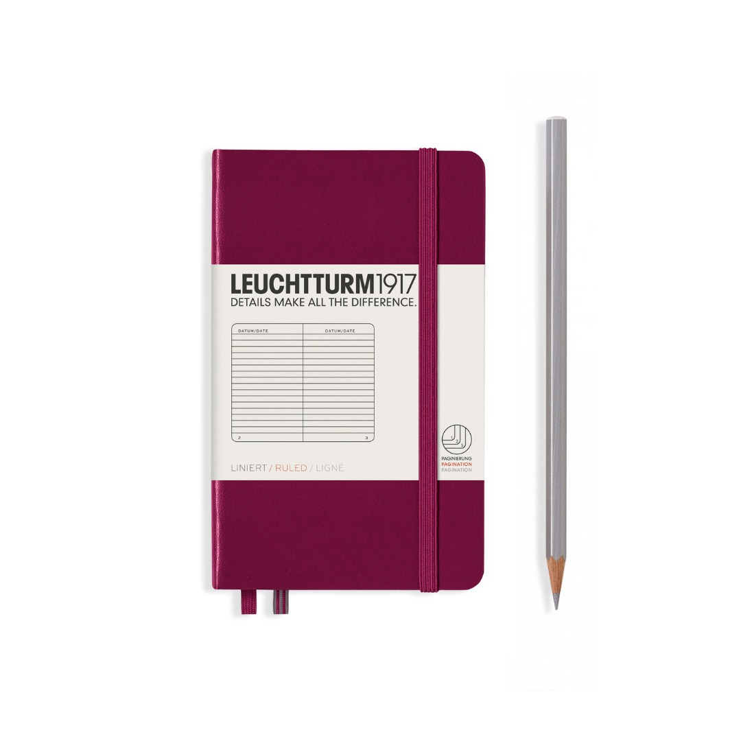 Leuchtturm1917 Kulit Keras A6 Poket Notebook Port Red - Diperintah