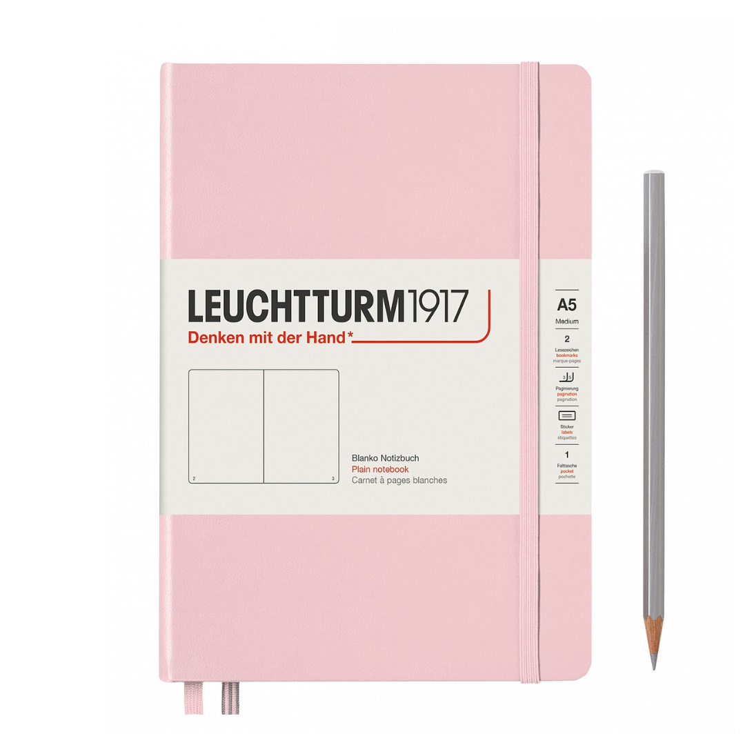 Leuchtturm1917 A5 Medium Hardcover Notebook - Powder / Plain