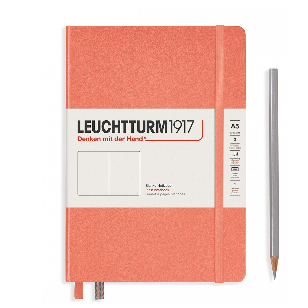 Leuchtturm1917 精装 A5 中型笔记本 Bellini - 纯色