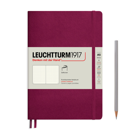 Leuchtturm1917 Softcover A5 Medium Notebook Port 红色 - 点状