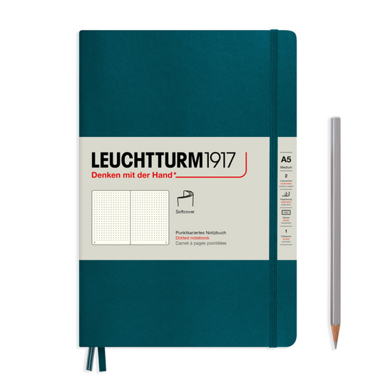 Leuchtturm1917 Softcover A5 Medium Notebook Pacific Green - Bertitik