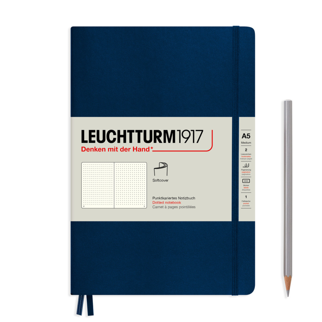 Leuchtturm1917 Softcover A5 Medium Notebook 海军蓝 - 点状