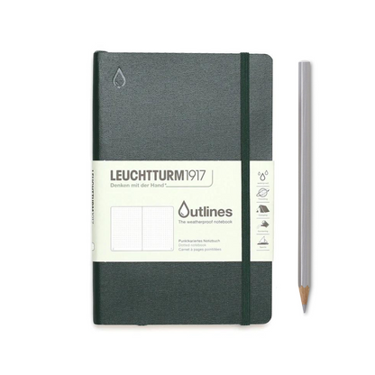 Leuchtturm1917 B6+ Outlines Paperback Weatherproof Notebook - Dotted