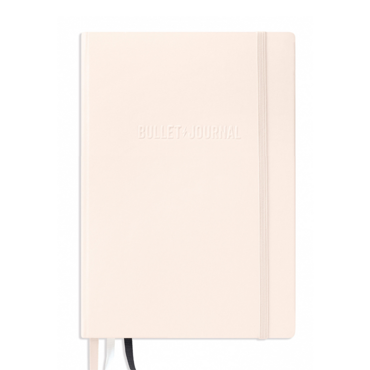 The Official Bullet Journal Edition 2 - Notebook Built for BuJo, Medium A5  204 Pages of 120gsm Paper, with Bujo Pocket Guide (Blush)