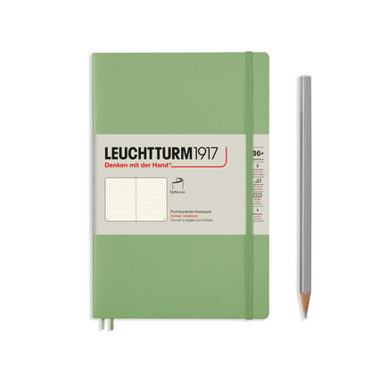 Leuchtturm1917 Kulit lembut B6+ Notebook Sage - Bertitik