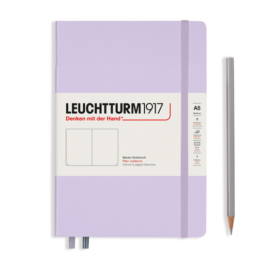 Leuchtturm1917 精装 A5 中号笔记本丁香紫 - 纯色