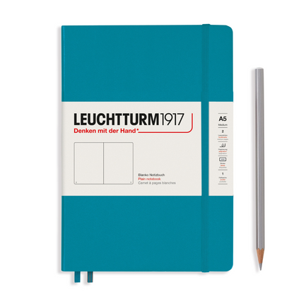Leuchtturm1917 A5 Medium Hardcover Notebook - Ocean / Plain