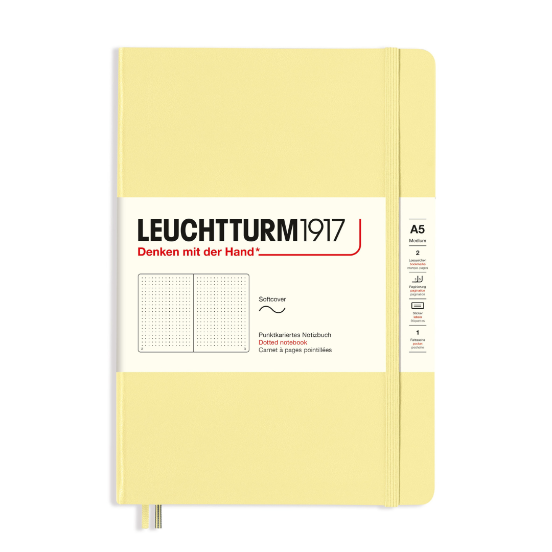 Leuchtturm1917 A5 Medium Softcover Notebook - Vanilla / Dotted