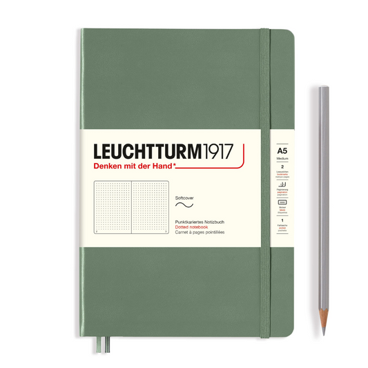 Leuchtturm1917 Softcover A5 Medium Notebook Olive - Bertitik