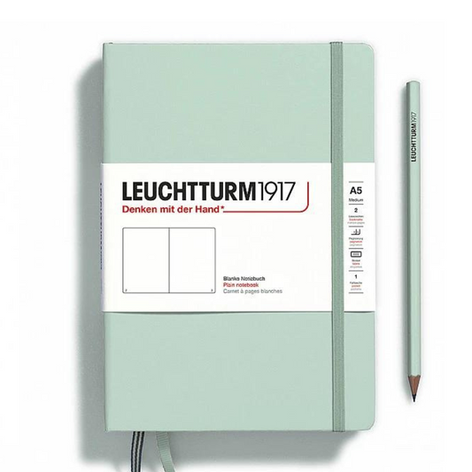 Leuchtturm1917自然色精装A5中号笔记本薄荷绿