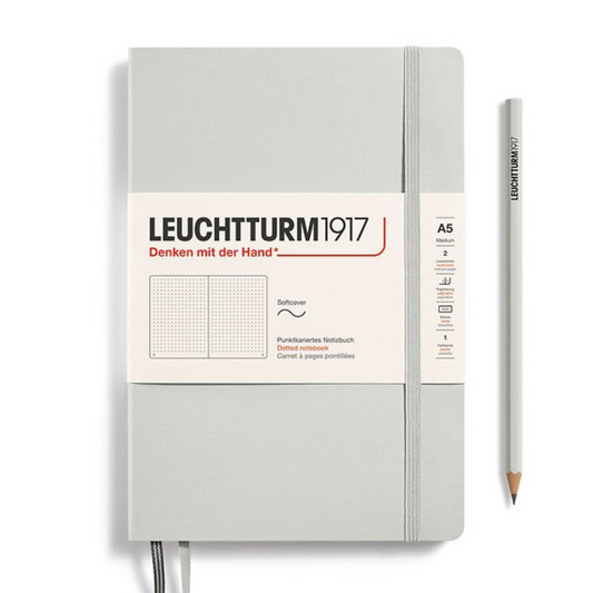Leuchtturm1917 Natural Colors A5 Medium Softcover Notebook - Light Grey / Dotted