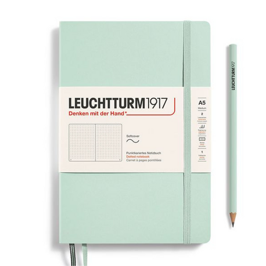 Leuchtturm1917 Natural Colours A5 Medium Softcover Notebook - Mint Green / Dotted