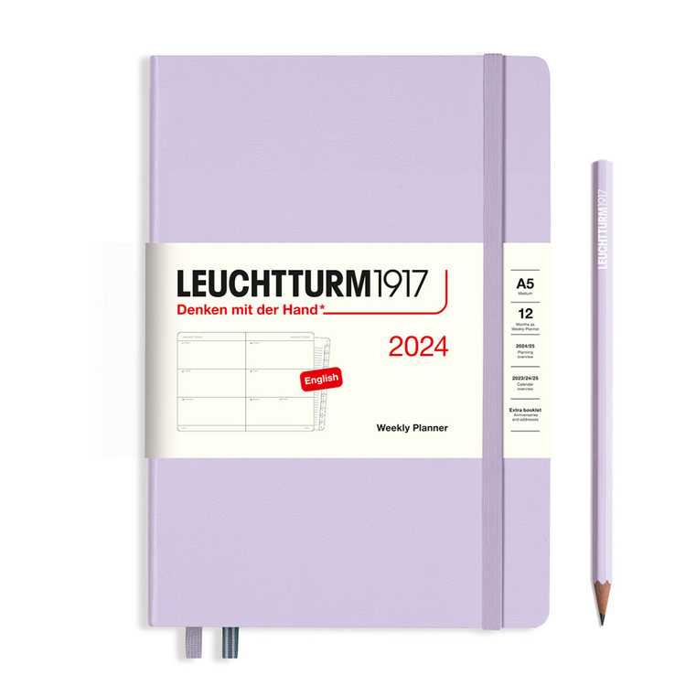 LEUCHTTURM1917 Weekly Planner Softcover Agenda 2024 Pocket A6 Lilac
