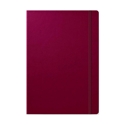 Leuchtturm1917 A5 Medium Hardcover Weekly Planner & Notebook with Booklet 2024 - Port Red