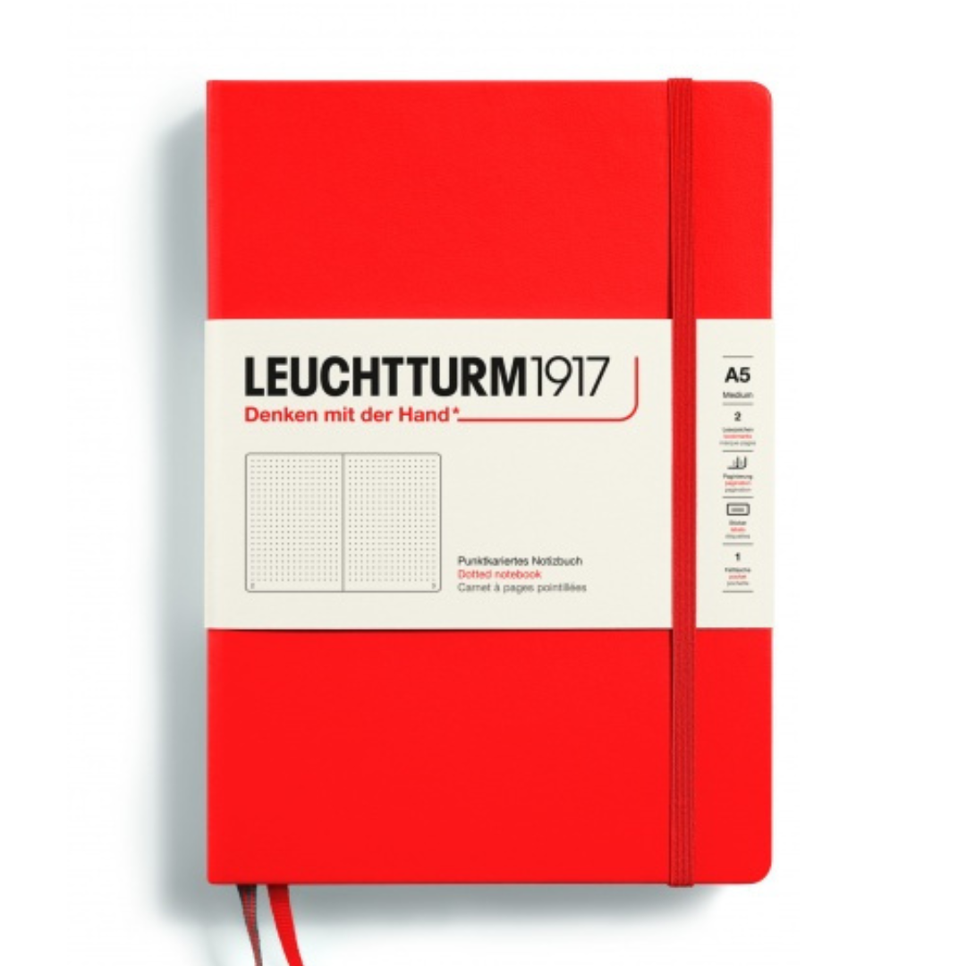 Leuchtturm1917 Recombine A5 Medium Hardcover Notebook - Lobster / Dotted