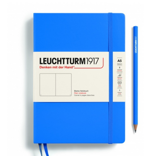 Leuchtturm1917 Recombine A5 Medium Hardcover Notebook - Sky / Plain