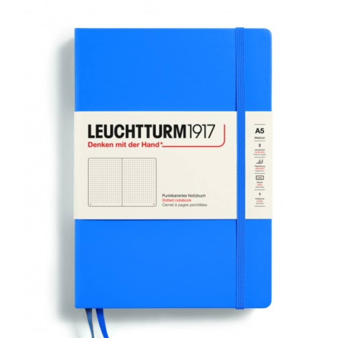Leuchtturm1917 Recombine A5 Medium Hardcover Notebook - Sky / Dotted