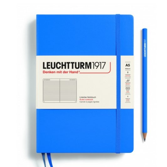 Leuchtturm1917 Recombine A5 Medium Hardcover Notebook - Sky / Ruled