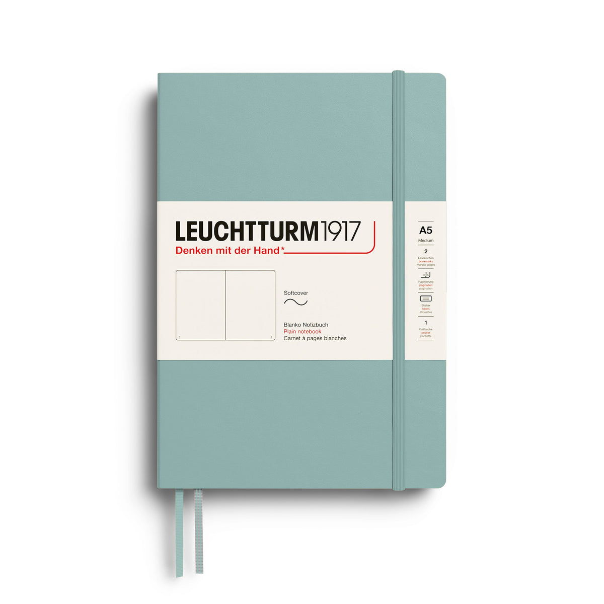 Leuchtturm1917 A5 Medium Softcover Notebook - Plain / Dove