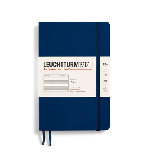 Leuchtturm1917 B6+ Softcover Paperback Notebook - Ruled / Navy