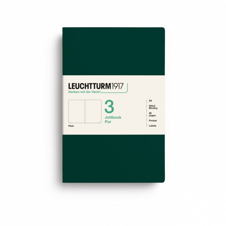 Leuchtturm1917 Jottbook Pur Medium Plain - Forest Green