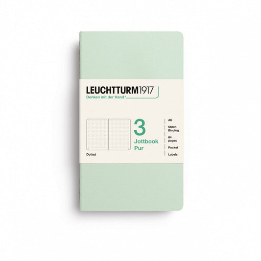 Leuchtturm1917 Jottbook Pur Pocket Dotted - Mint Green