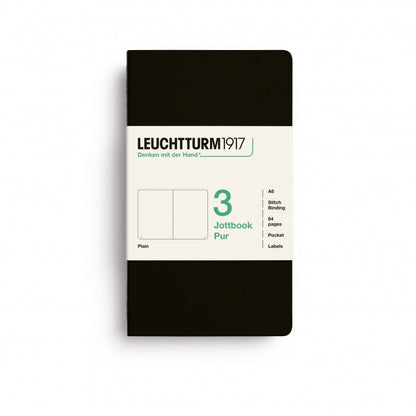 Leuchtturm1917 Jottbook Pur Pocket Plain - Black