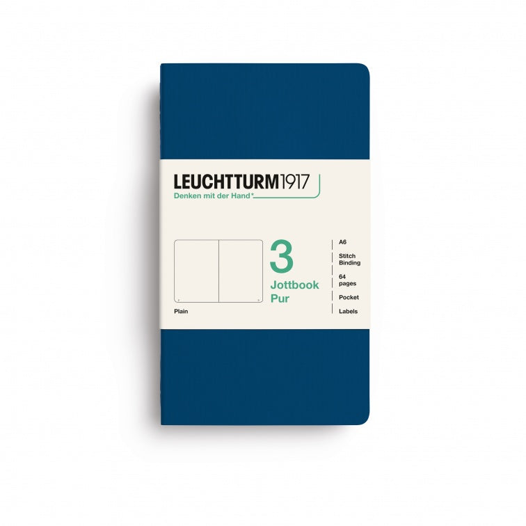Leuchtturm1917 Jottbook Pur Pocket Plain - Indigo
