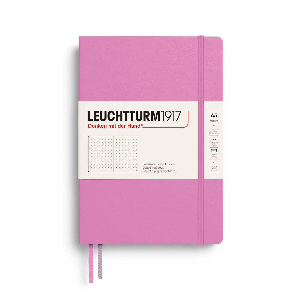 Leuchtturm1917 A5 Medium Hardcover Notebook - Dotted / Bubblegum