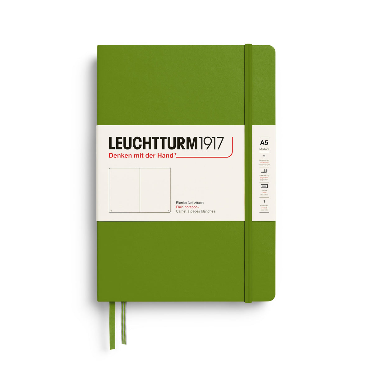 Leuchtturm1917 A5 Medium Hardcover Notebook - Plain / Moss