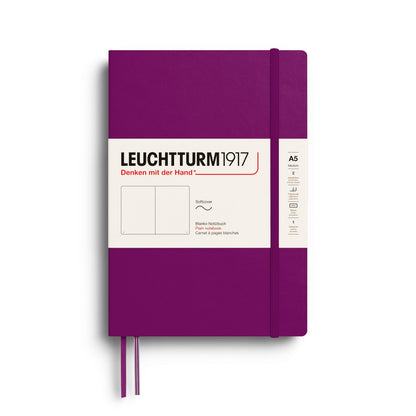 Leuchtturm1917 A5 Medium Softcover Notebook - Plain / Burgundy