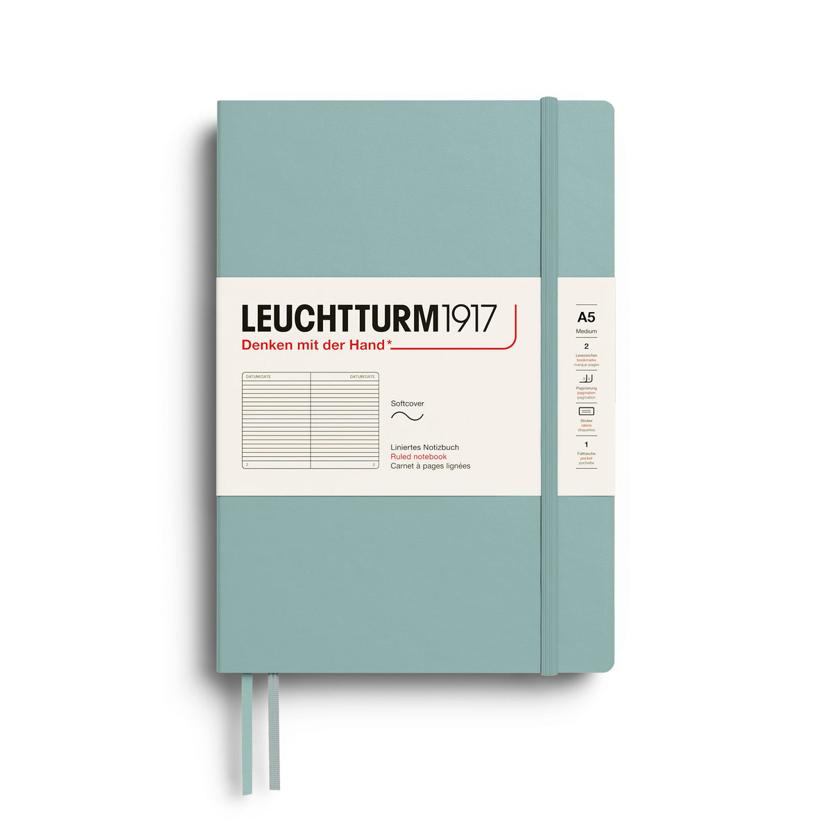 Leuchtturm1917 A5 Medium Softcover Notebook - Ruled / Dove