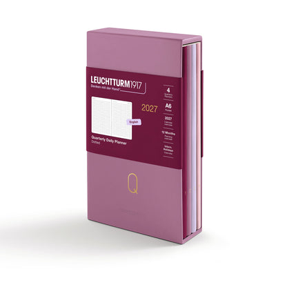 Leuchtturm1917 A6 Pocket Quarterly Daily Planner 2027, 4-Pack - Rose Shades