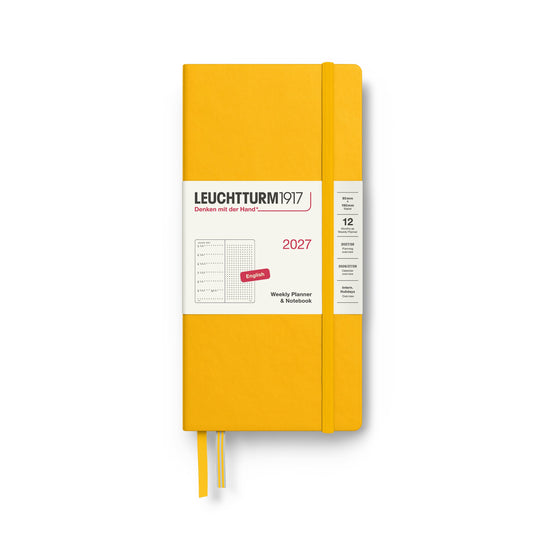 Leuchtturm1917 B6+ x A6 Wallet Weekly Planner & Notebook 2027 - Sunflower
